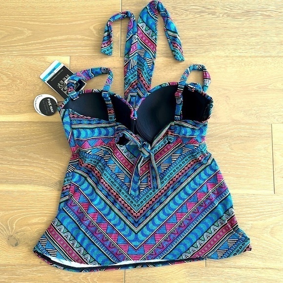 NWT Coco Reef Five Way Bra Sized Underwire Tankini Top - Santa Cruz - Picture 5 of 7